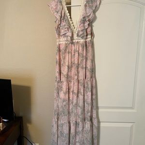 Floral Crochet Maxi Dress